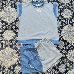 NWT Simply Southern Pearl & Rhinestone 2 Pc Short Set Size XL